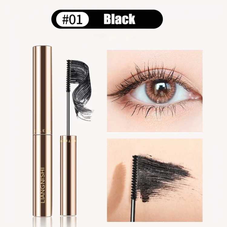 Silk Fiber Matte Mascara Makeup Ultra-Fine Brush Lengthens Eyelashes Waterproof Fast Dry Brown Black Curling Mascara Comestic 66