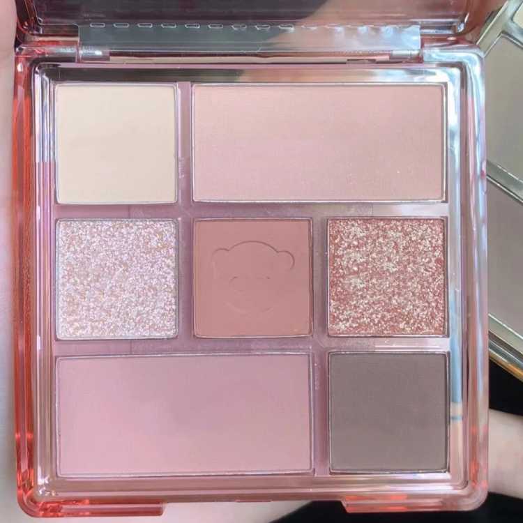 New 7Color Eye Shadow Tray Low Saturation Palette Full Matte Korean Eye Makeup Pigment Eyeshadow Tray Lasting Eye Makeup Palette 66