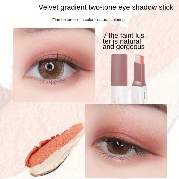 Two Color Gradient Eye Shadow Stick Three Dimensional Natural  Without Taking Off Makeup 66