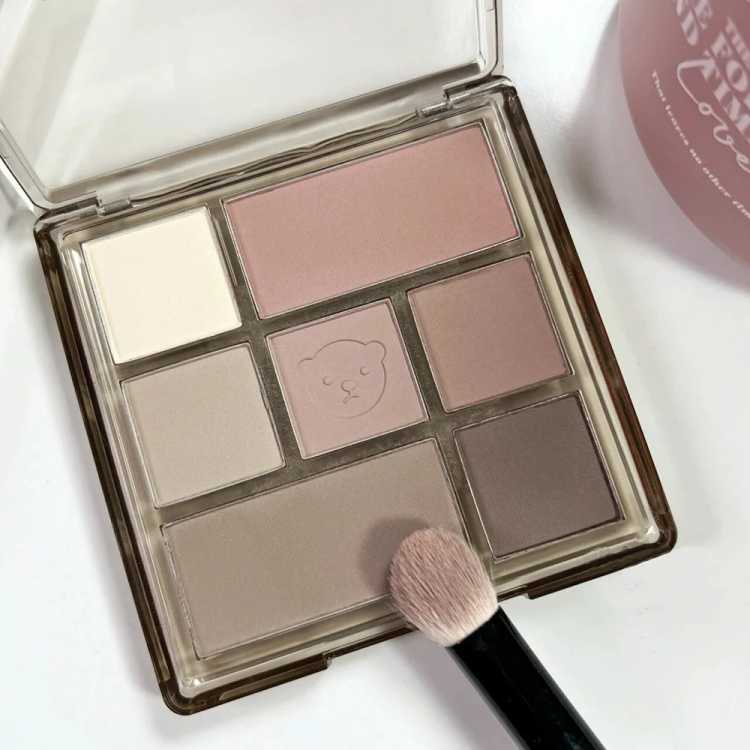 New 7Color Eye Shadow Tray Low Saturation Palette Full Matte Korean Eye Makeup Pigment Eyeshadow Tray Lasting Eye Makeup Palette 66