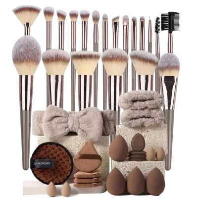 3-20PCS Makeup Brushes Set Eyeshadow Fluffy Foundation Concealer Blush Highlighter Storage Box Female Cosmetics Beauty Tools 66