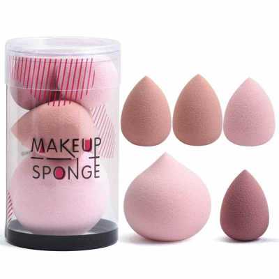 5Pcs/Set Women's Makeup Sponge Face Beauty Cosmetic Powder Puff For Foundation Cream Concealer Make Up Blender Tools