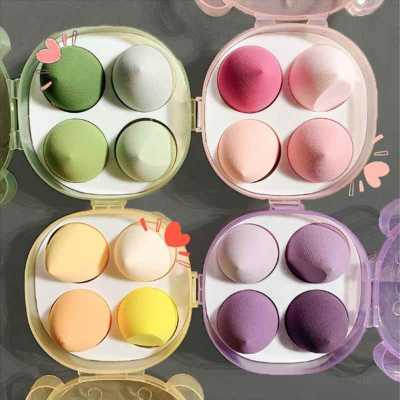 4PCS/SET Bear Pattern, Makeup Sponge, Makeup Puff, Blender, Wet And Dry, Super Soft, Beautiful Cosmetic Tool