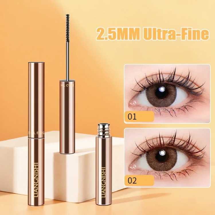 Silk Fiber Matte Mascara Makeup Ultra-Fine Brush Lengthens Eyelashes Waterproof Fast Dry Brown Black Curling Mascara Comestic 66