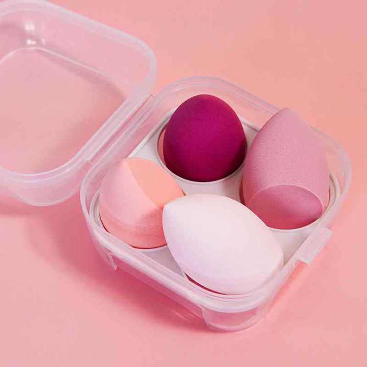4pcs Women Make Up Accessories Blender Cosmetic Puff Sponge Foundation Powder Purple Beauty Tool For Women Girls Beauty Tool
