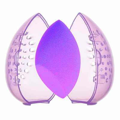 1Pc Beauty Sponge Stand Storage Case Makeup Blender Puff Holder Empty Cosmetic Egg Shaped Rack Transparent Puffs Drying Box