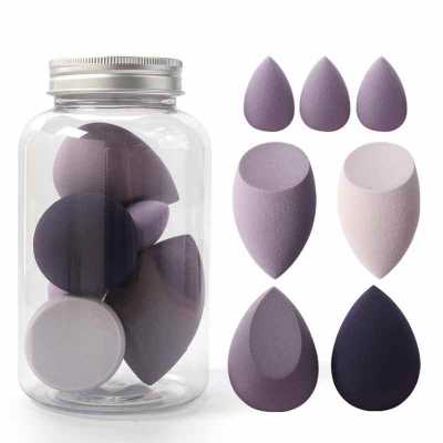 New 7 pcs Makeup Sponge DryWet Use Cosmetic Puff Sponge Maquiagem Foundation Powder Blush Beauty Tools with Storage Box