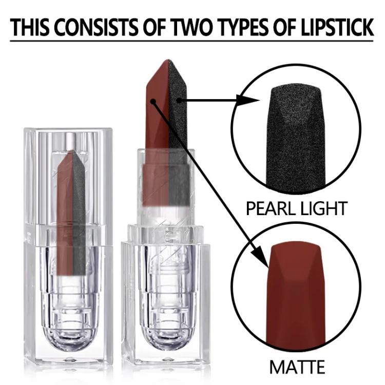 Lipstick Waterproof Long Lasting Moisturizing Matte Non-stick Cup Pearlescent Diamond Lip Tint Red Sexy Lips Makeup 66