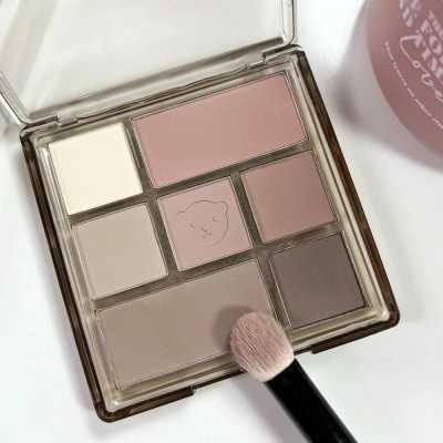 New 7Color Eye Shadow Tray Low Saturation Palette Full Matte Korean Eye Makeup Pigment Eyeshadow Tray Lasting Eye Makeup Palette 66