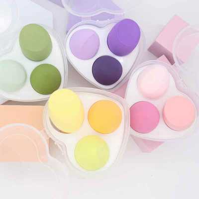 Heart Shape Beauty Egg Makeup Sponge Puff Hydrophilic Non Latex Makeup Tool Wet Dry Use Color Makeup Cosmestic Spong Puff
