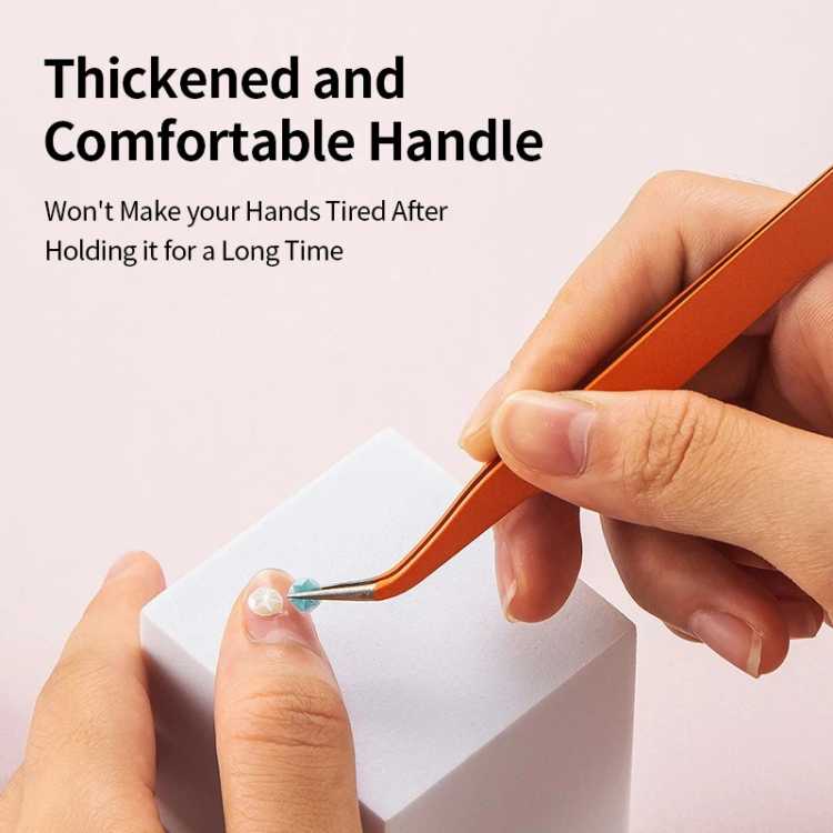 Colored Anti-Static Eyelash Tweezers Stainless Steel For Lash Extension Makeup Tools Nail Art Accessories Rhinestone Picker Tool 66