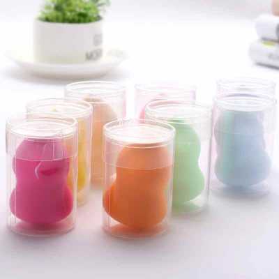 50pcs Custom Makeup Sponge with Round Clear Box 40*60mm Beauti Blender Cosmetic Puff Make Up Blender Tools Soft Wholesale