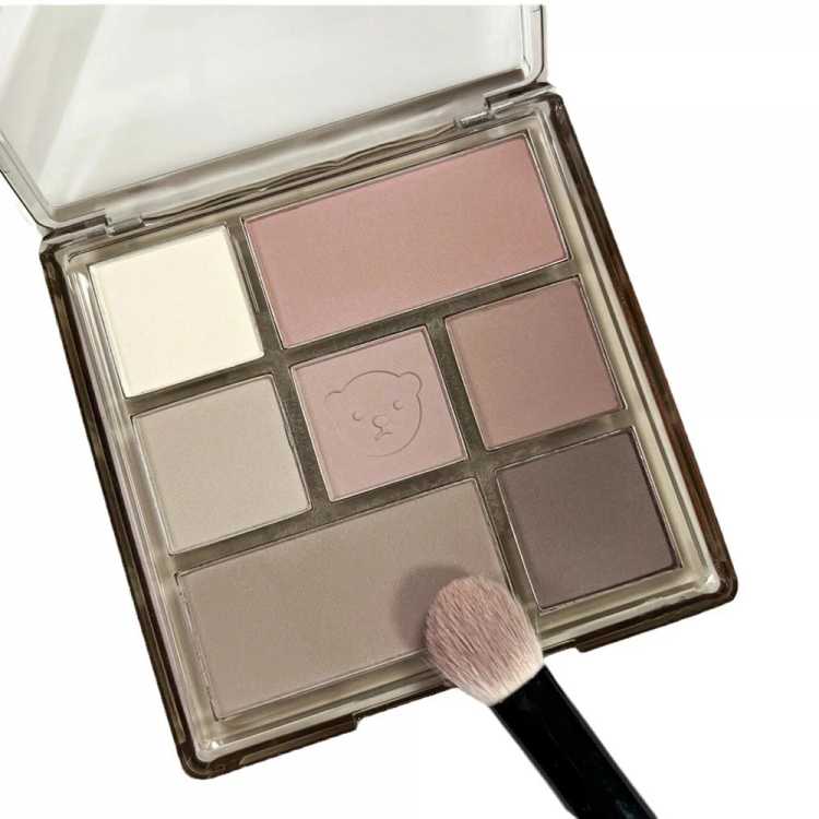New 7Color Eye Shadow Tray Low Saturation Palette Full Matte Korean Eye Makeup Pigment Eyeshadow Tray Lasting Eye Makeup Palette 66