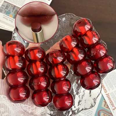 Cute Gourd Shape Matte Lipstick Smoked Brown Red Solid Lip Gloss Waterproof Long Lasting Tinted Balm Velvet Lip Makeup Pen